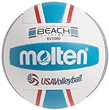 Molten Elite Beach Volleyball, Red/Blue, Official size and weight