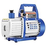VIVOHOME 110V 1/4 HP 3.5 CFM Single Stage Rotary Vane Air Vacuum Pump with Oil Bottle