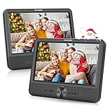 FANGOR 7.5’’ Dual Car DVD Player, Portable DVD Player for Car with 5 Hours Rechargeable Battery, Last Memory, AV Out&in, Supported USB/SD/Sync TV, Regions Free ( 1 Player + 1 Monitor )