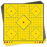 BIRCHWOOD CASEY Shoot-N-C Long Range Sight-in Always Flat Adhesive Back Shooting Training Reactive 17.75' Targets with Pasters for All Calibers | Pack of 5