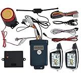 BANVIE 2 Way Motorcycle Security Alarm System with Remote Engine Start Anti-Hijacking