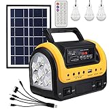 Solar Generator,Portable Power Station Lifepo4 with Led Flashlight for Hurricane Supplies (yellow color)
