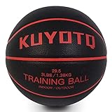 KUYOTQ 3LBS Weighted Heavy Basketball Training Equipment Size 7 29.5' Basketball PU Leather Outdoor Indoor Basketball Men Women Youth Improving Ball Handling Dribbling Passing Skill(Deflated)
