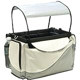 PetSafe Happy Ride Bicycle Basket for Dogs and Cats - Sport Style Light Nylon Material - Detachable Carrier with Shoulder Strap - Removable Sun Shield - Multiple Storage Pockets - Best for Small Pets