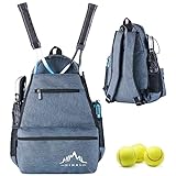 Himal Outdoors Tennis Backpack Tennis Bag - Large Storage Holds 2-3 Rackets and Necessities With Tennis,Pickleball,Racketball,Suitble for Women,Men and Teenagers,Rose Red