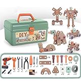 SWGIEEI Kids Tools Set 144 PCS Toddler Construction Toy with Tool Box & Electronic Toy Drill, Pretend Play Kids Toys, Toy Tools for Kids Boys Girls Ages 3,4,5,6,7,8 Years Old