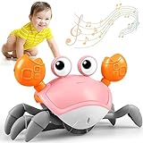 Crawling Crab Toy, Infant Tummy Time Baby Toys, Fun Interactive Dancing Walking Moving Toy Babies Sensory Induction Crabs with Music, Baby Toys 0-6 to 12-18 Months Boys Girls Toddler Birthday Gift