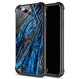 CARLOCA Compatible with iPhone 6S Case,Navy Blue Camo Wood Grain iPhone 6 Cases for Girls Boys,Graphic Design Shockproof Anti-Scratch Drop Protection Case for iPhone 6/6S