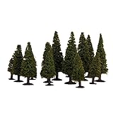 15pcs Green Scenery Landscape Model Cedar Trees with Box