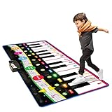 KIDZLANE - Follow The Lights Piano Matt | Musical Piano Mat - Dance Game | 10 Built-in Instruments, Records & Playback | Toy Gift for Kids Girls & Boys - Dance Pad for Ages 3 - 8 Years