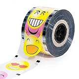 WYZworks Cup Sealer Film with Cute Smiley Design, Seals 3275 cups per roll @ 90mm-105mm, Bubble Boba Milk Tea Lid Sealing Film for PP Plastic Cup