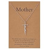 Lcherry Mother's Day Gifts from Daughter Mother Cross Necklace for Women Mother Birthday Gifts