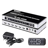 HDMI Switch with Audio Extractor - Tendak 4K 5 Ports HDMI Switcher Box with Optical Toslink SPDIF + L/R 3.5mm Stereo Audio Adapter with Remote Control Support ARC for PS4/ Roku/Xbox One/HDTV