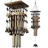 YLYYCC Wind Chimes for Outside,30'Memorial Wind Chimes with 24 Copper Tubes and 16 Copper Bell for Garden,Patio,Window Wind Chime Hanging Decoration, Bronze Memorial Sympathy Wind Chimes Gifts for Mom