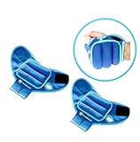 Weighted Gloves Pair of Wrist Weights Glove with Holes for Finger and Thumb Available in 1LB or 2LB Set of 2 Training Weight Gloves… (1 LB - (Blue))