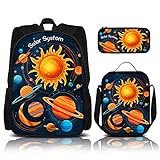 SENROLAN Universe Space Galaxy Backpack Set Solar System Backpacks+Lunch Bag With Holder+Pencil Case 3 Pieces Branch School Book Bag Travel Hiking For Girls Boys Men Women …