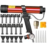 Carrfan Adjustable Pneumatic Glass Glue Gun Air Rubber Gun Tool 310ml Hard Glue Sealant Applicator Caulking Gun Tool