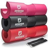 GENESIS SYSTEMS Squat Pad Barbell Pad for Hip Thrusts Squats Lunges Glute Bridge - Foam Pad for Weight Lifting Neck Shoulder Support - Barbell Cushion Hip Thrust Pad for Standard and Olympic Bars