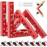 DIYLOG Corner Clamp for Woodworking, 90 Degree Clamp, Corner Clamp, Right Angle Clamp Woodworking Tools 4 Pack 5.5'*5.5' Aluminum Positioning, Wood Working Tools and Equipment, Clamping Squares