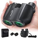 Aurosports 10x25 Binoculars for Adults and Kids, Large View Compact Binoculars with Low Light Vision, Easy Focus Small Binoculars for Bird Watching Outdoor Travel Sightseeing Concerts Hunting Hiking