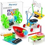 6 Set STEM Kits, DC Motor Electronic Robotic for Kids Age 8-12, STEM Projects, DIY Science Experiments Circuit Building Kits, Electric Robot Toy, Gift for 8 9 10 11 12 Year Old Boys and Girls