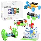 5 Set STEM Kits, STEM Projects for Kids Ages 8-12, Robotics for Kids, DC Motor Model Car Kit, Electric Building Engineering Science Experiment Kit, Toys Gifts for Boys and Girls Ages 8 9 10 11 12