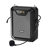SHIDU Portable Bluetooth Voice Amplifier IPX5 Waterproof Voice Amplifier 18W Loud Speaker 2500mAh Large Capacity Rechargeable Battery PA Systems Speaker for Teachers,Classroom, Meetings and Outdoors