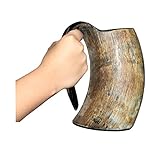 5MOONSUN5’s VIKING DRINKING HORN MUGS FOR BEER WINE MEAD & PAGAN GAME OF THRONES size 16oz