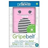 Dr. Brown's Gripebelt for Colic Relief,Heated Tummy Wrap,Baby Swaddling Belt for Gas Relief,Natural Relief for Upset Stomach in Babies and Toddlers,Pink Monster,3m+