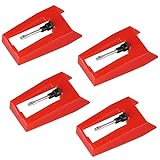 Record Player Needle, 4 Pack Universal Turntable Stylus Replacement Needles, Phonograph Needles Compatible with Crosley ION Jensen Victrola Sylvania LP Vinyl Record Player Wockoder