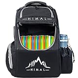 HIMAL HIMAL Disc Golf Bag with Large Capacity, Durable Disc Golf Backpack Holds 18+ Disc,and mutiple pockets,Black