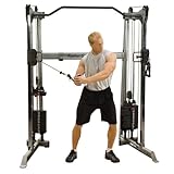 Body-Solid (GDCC200 Cable Crossover Exercise Machine for Home & Light Commercial Gym, Functional Training Center with Dual Weights Stack & Pulley Cable Workout Machines for Strength Training