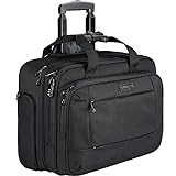 KROSER Rolling Laptop Bag for Men Women, Rolling Laptop Wheeled Briefcase for Business Fits Up to 17.3 Inch Laptop, Water-Repellent Wheeled Computer Bag Roller Case with RFID Pockets for Travel/School