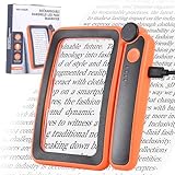 YOCTOSUN Magnifying Glass with Light for Reading, Rechargeable LED Page Magnifier 5X, Folding Rectangular Handheld Lighted Magnifier for Seniors Low Vision Inspection