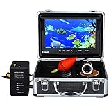Eyoyo Underwater Fishing Camera Portable Video Fish Finder 9 inch LCD Monitor 1000TVL Waterproof Camera Underwater DVR Video Fish Cam 30m Cable 12pcs IR Infrared Lights for Ice, Lake and Boat Fishing