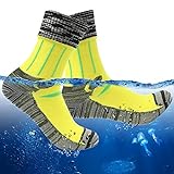 RANDY SUN Bulk Warm Waterproof Socks Hiking Breathable Moisture Control Socks Waders for Men 1 Pair (Yellow,Medium)