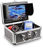 NATUREACT Underwater Fishing Camera, Portable Video Cameras Fish Finder with 7 inch LCD Monitor HD 720P, 16 GB Card and Waterproof 24 LED Lights for Boat Kayak Lake Sea Fishing, 49ft/15m