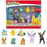 Pokémon Battle Figure 8-Pack - Features Charmander, Bulbasaur, Squirtle, Mimikyu, Pikachu, Eevee, Umbreon, Espeon - Perfect for any Trainer
