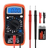 WeePro Vpro850L Digital Multimeter DC AC Voltmeter, Ohm Volt Amp Test Meter, Electric Tester Ohmmeter with Diode and Continuity Detector, Backlit Display and Insulated Rubber Case Kickstand