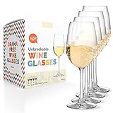 TaZa Outdoor Plastic Wine Glasses With Stem (12oz) | Unbreakable Tritan Stemware For Travel, Pool, Camping, Beach, Picnic, Everyday Use | Dishwasher Safe | Set of 4