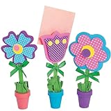 Flower Recipe or Picture Holder Craft Kit - Makes 12 - Spring Crafts and DIY Mother's Day Gifts