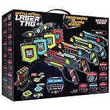 Squad Hero Rechargeable Laser Tag 360° Sensors + Innovative LCDs, HeroSync, 4 Set - Gifts for Teens and Adults Boys & Girls Outdoor Games - Cool Group Activity Family Fun - Gift for Kids Ages 8-12 +