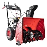 Powersmart Snow Blower - 24 Inch Snow Blower Gas Powered, 2-Stage 212cc Engine with Electric Start, Led Light, Self Propelled Snow Blower for Outdoor