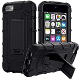 ZoneFoker iPod Touch 7th / 6th / 5th Generation Case Heavy Duty Shockproof Rugged Cover for Apple iPod Touch 7/6/5 Generation Case Black