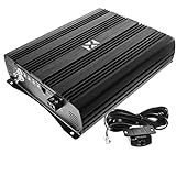 NVX XAD15 5000W RMS 1-OHM Stable Full Bridge Class D High Power Competition Monoblock Car Audio MOSFET Amplifier with Remote Subwoofer Level Control
