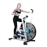 XTERRA Fitness AIR650 Air Bike Pro Industrial Grade Chain Drive System with Fully Adjustable Design and Padded Seat for Full Body Workout