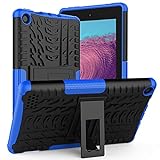 TASSKTO Dual Layer Heavy Duty Shockproof Drop Proof Military Grade Kids Case with Kickstand for Fire 7 Tablet Case 9th/7thGeneration 2019/2017, Not fit iPad Samsung Lenovo TCL ONN