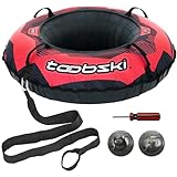 Toobski 109 Slopemaster Heavy Duty Snow Tube for Sledding | Inflatable | High Speed | Connectable | Based in The USA | Color Selection: Red and Black