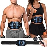 SPORTCDIA ABS Stimulator,Ab Machine,Abs Muscle Training Belt,USB Rechargeable Portable Abdomen Ab Stimulator for Men Woman,Home & Office Exercise Equipment Blue