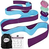 [NEW 2023] TECEUM Yoga Stretching Strap 10 Loops Non-Elastic Strap - Home Workout Stretch Strap for Physical Therapy, Yoga, Pilates plpr 1 in MB